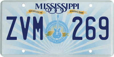 MS license plate ZVM269