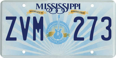 MS license plate ZVM273