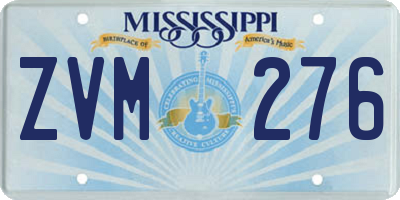 MS license plate ZVM276