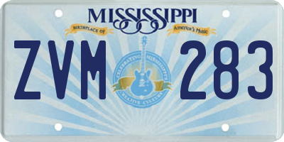 MS license plate ZVM283