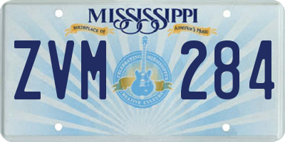 MS license plate ZVM284