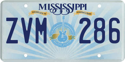 MS license plate ZVM286