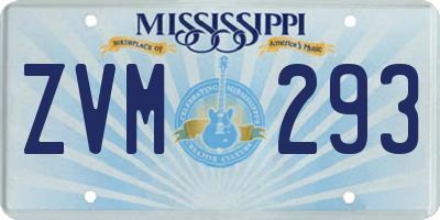 MS license plate ZVM293