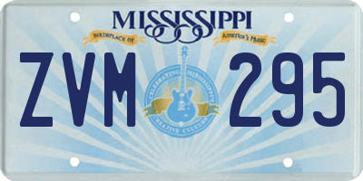 MS license plate ZVM295