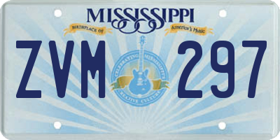 MS license plate ZVM297