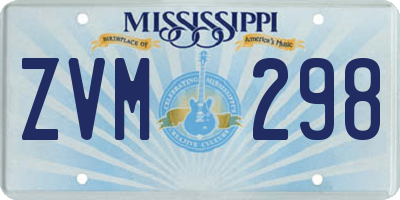 MS license plate ZVM298