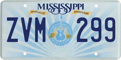 MS license plate ZVM299