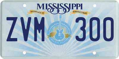 MS license plate ZVM300