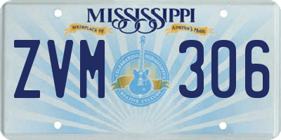MS license plate ZVM306