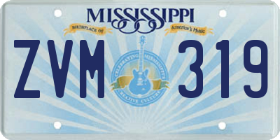 MS license plate ZVM319