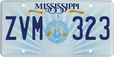 MS license plate ZVM323