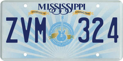 MS license plate ZVM324