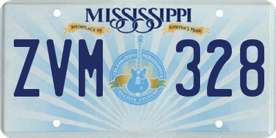 MS license plate ZVM328