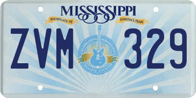 MS license plate ZVM329