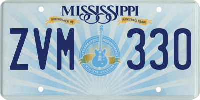 MS license plate ZVM330
