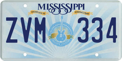 MS license plate ZVM334