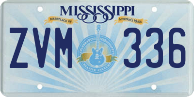 MS license plate ZVM336