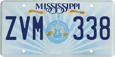 MS license plate ZVM338