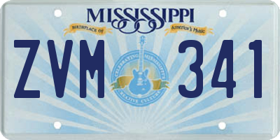 MS license plate ZVM341
