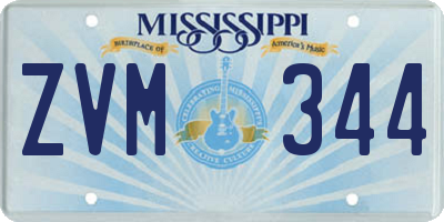 MS license plate ZVM344