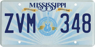 MS license plate ZVM348