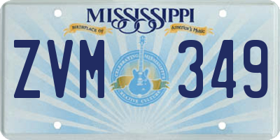 MS license plate ZVM349