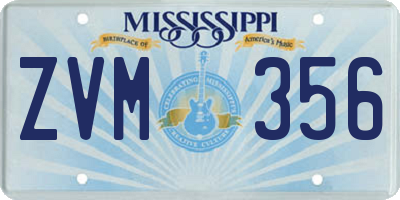 MS license plate ZVM356
