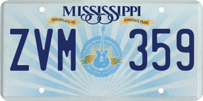MS license plate ZVM359