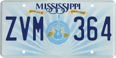 MS license plate ZVM364