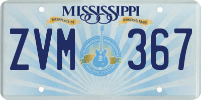 MS license plate ZVM367