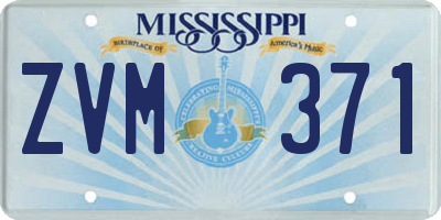MS license plate ZVM371