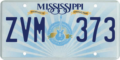MS license plate ZVM373