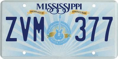 MS license plate ZVM377