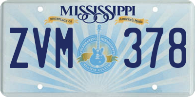 MS license plate ZVM378