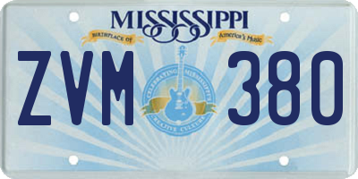 MS license plate ZVM380