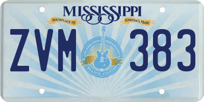 MS license plate ZVM383