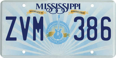 MS license plate ZVM386