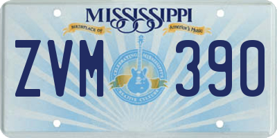 MS license plate ZVM390