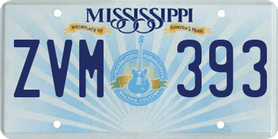 MS license plate ZVM393