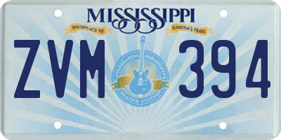 MS license plate ZVM394