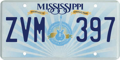 MS license plate ZVM397