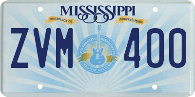 MS license plate ZVM400
