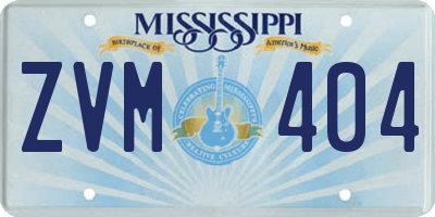 MS license plate ZVM404