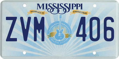MS license plate ZVM406