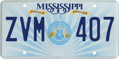MS license plate ZVM407