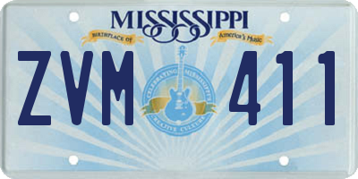 MS license plate ZVM411