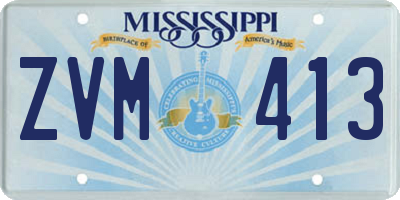 MS license plate ZVM413