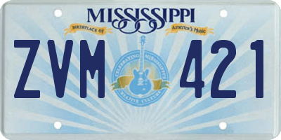 MS license plate ZVM421