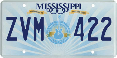 MS license plate ZVM422