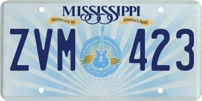 MS license plate ZVM423